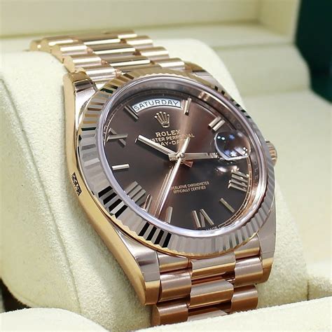 chocolate roman numeral dial rolex|rolex day date 228235.